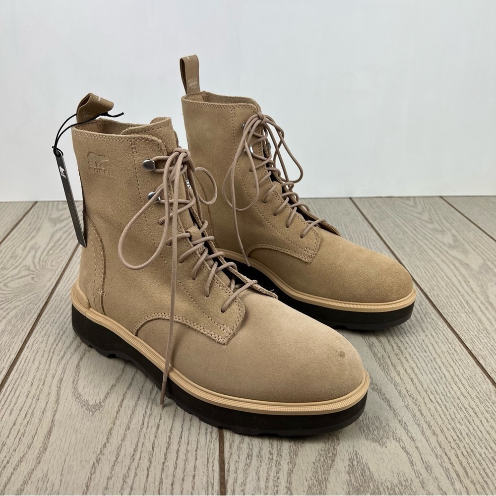 Sorel Women's Hi-Line Lace Boot US10 Canoe / Tawny Buff $185